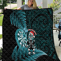 New Zealand Darts Christmas Quilt Maori Fern Merry Dartsmas - Polynesian Pride
