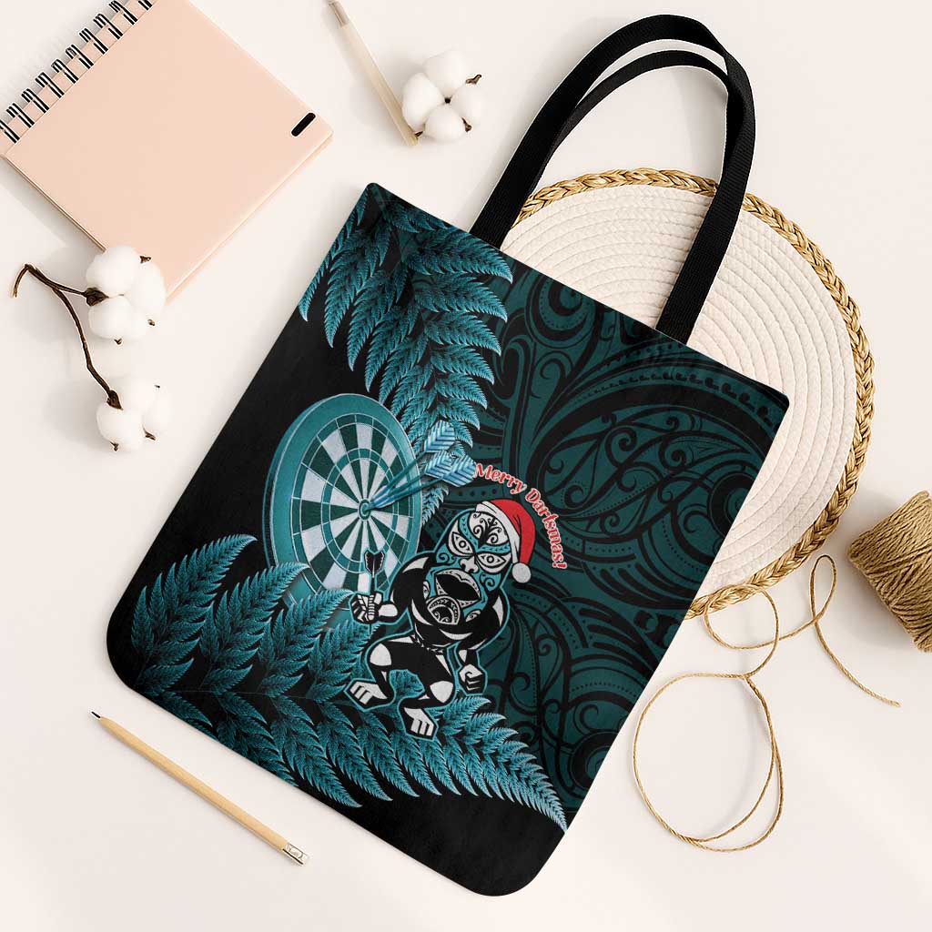 New Zealand Darts Christmas Tote Bag Maori Fern Merry Dartsmas - Polynesian Pride