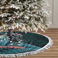 New Zealand Darts Christmas Tree Skirt Maori Fern Merry Dartsmas - Polynesian Pride