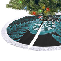 New Zealand Darts Christmas Tree Skirt Maori Fern Merry Dartsmas - Polynesian Pride