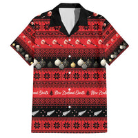New Zealand Darts Christmas Family Matching Short Sleeve Bodycon Dress and Hawaiian Shirt Merry Xmas Aotearoa Maori Red - Polynesian Pride