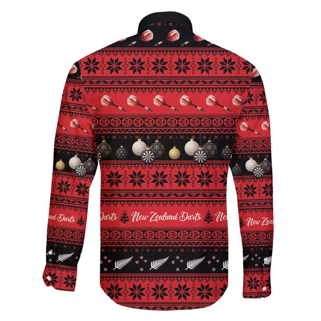 New Zealand Darts Christmas Family Matching Tank Maxi Dress and Hawaiian Shirt Merry Xmas Aotearoa Maori Red - Polynesian Pride