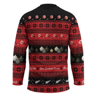 New Zealand Darts Christmas Hockey Jersey Merry Xmas Aotearoa Maori Red - Polynesian Pride