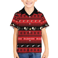 New Zealand Darts Christmas Kid Hawaiian Shirt Merry Xmas Aotearoa Maori Red - Polynesian Pride
