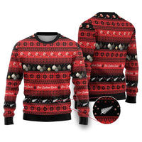 New Zealand Darts Christmas Ugly Christmas Sweater Merry Xmas Aotearoa Maori Red - Polynesian Pride
