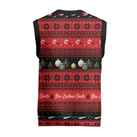 New Zealand Darts Christmas Knitted V-Neck Vest Merry Xmas Aotearoa Maori Red - Polynesian Pride