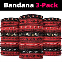 New Zealand Darts Christmas Neck Gaiter Merry Xmas Aotearoa Maori Red - Polynesian Pride