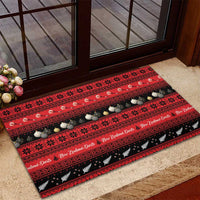 New Zealand Darts Christmas Rubber Doormat Merry Xmas Aotearoa Maori Red - Polynesian Pride