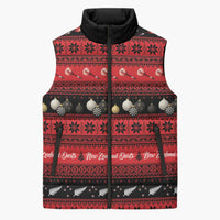 New Zealand Darts Christmas Sleeveless Puffer Jacket Merry Xmas Aotearoa Maori Red LT14 Unisex Red - Polynesian Pride