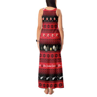 New Zealand Darts Christmas Tank Maxi Dress Merry Xmas Aotearoa Maori Red - Polynesian Pride