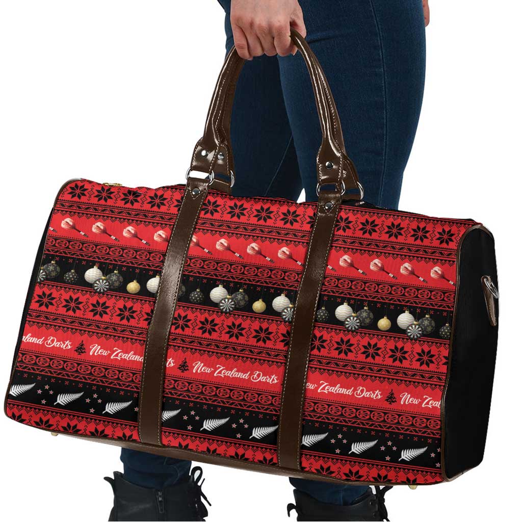 New Zealand Darts Christmas Travel Bag Merry Xmas Aotearoa Maori Red - Polynesian Pride