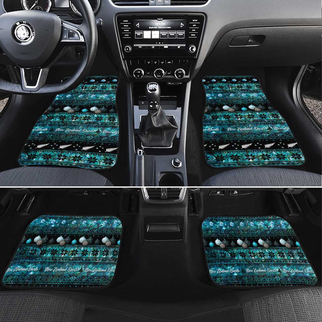 New Zealand Darts Christmas Car Mats Merry Xmas Aotearoa Maori Paua Shell - Polynesian Pride