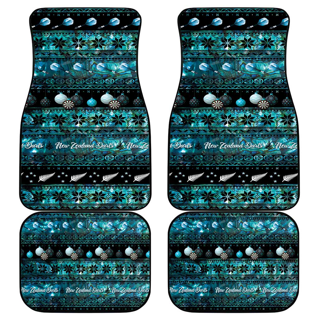New Zealand Darts Christmas Car Mats Merry Xmas Aotearoa Maori Paua Shell - Polynesian Pride