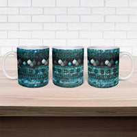 New Zealand Darts Christmas Ceramic Mug Merry Xmas Aotearoa Maori Paua Shell - Polynesian Pride