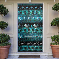 New Zealand Darts Christmas Door Cover Merry Xmas Aotearoa Maori Paua Shell - Polynesian Pride