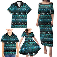 New Zealand Darts Christmas Family Matching Puletasi and Hawaiian Shirt Merry Xmas Aotearoa Maori Paua Shell LT14 - Polynesian Pride