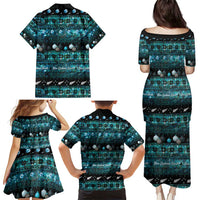 New Zealand Darts Christmas Family Matching Puletasi and Hawaiian Shirt Merry Xmas Aotearoa Maori Paua Shell LT14 - Polynesian Pride