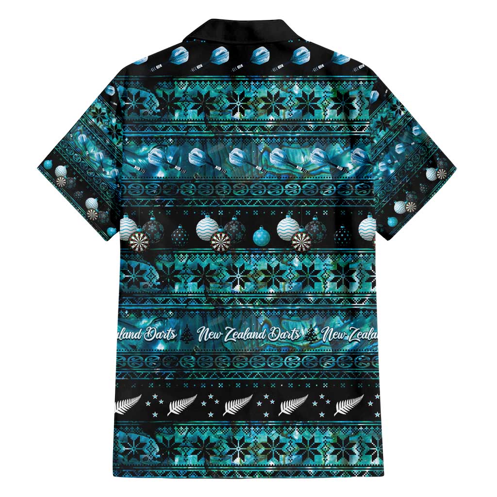 New Zealand Darts Christmas Family Matching Puletasi and Hawaiian Shirt Merry Xmas Aotearoa Maori Paua Shell LT14 - Polynesian Pride