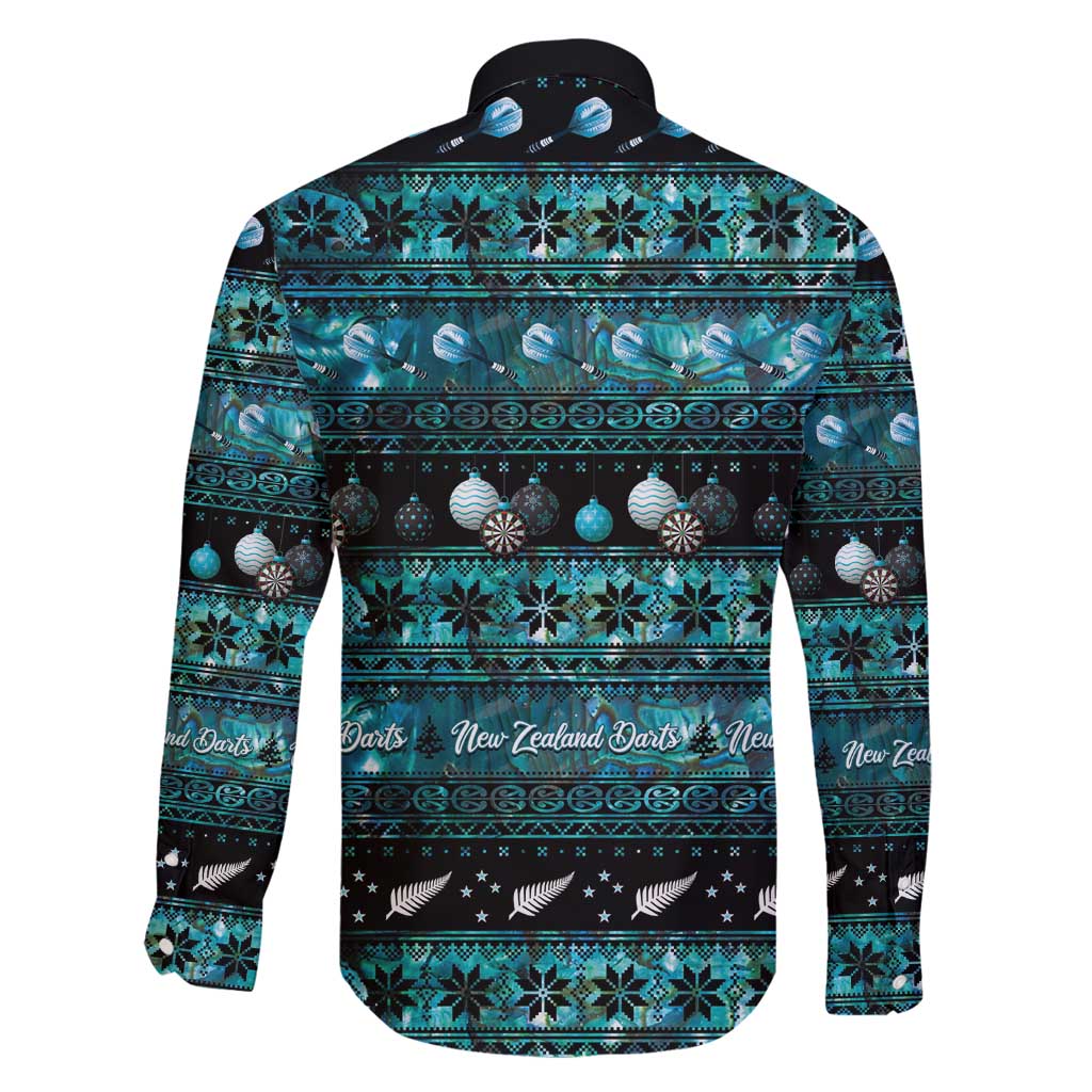 New Zealand Darts Christmas Family Matching Puletasi and Hawaiian Shirt Merry Xmas Aotearoa Maori Paua Shell LT14 - Polynesian Pride