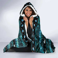 New Zealand Darts Christmas Hooded Blanket Merry Xmas Aotearoa Maori Paua Shell - Polynesian Pride