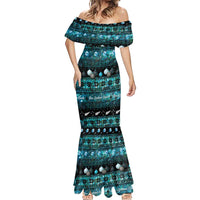 New Zealand Darts Christmas Mermaid Dress Merry Xmas Aotearoa Maori Paua Shell - Polynesian Pride