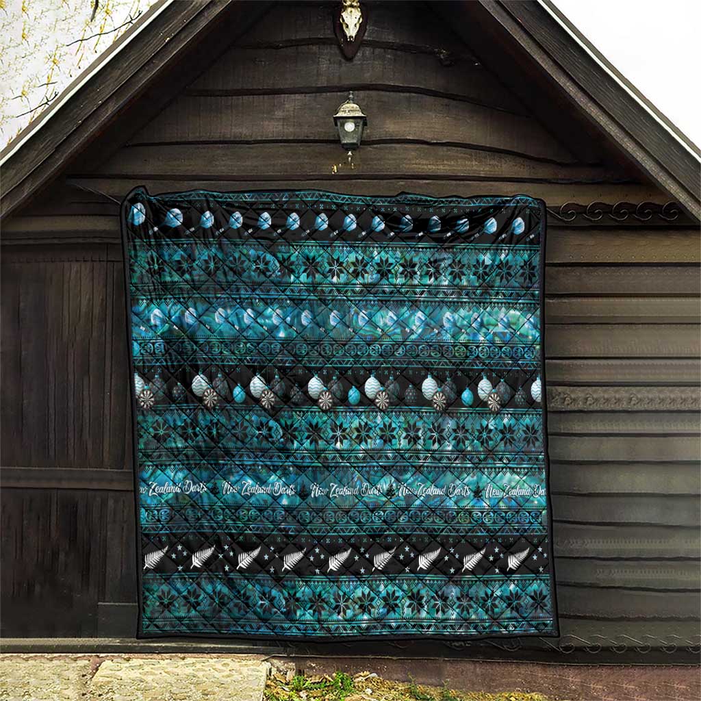 New Zealand Darts Christmas Quilt Merry Xmas Aotearoa Maori Paua Shell - Polynesian Pride