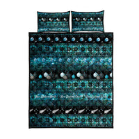New Zealand Darts Christmas Quilt Bed Set Merry Xmas Aotearoa Maori Paua Shell - Polynesian Pride