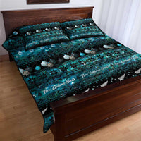 New Zealand Darts Christmas Quilt Bed Set Merry Xmas Aotearoa Maori Paua Shell - Polynesian Pride