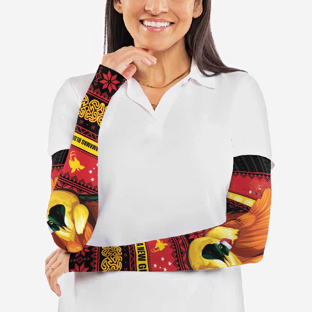 Papua New Guinea Christmas Arm Sleeves Bikpela hamamas blong dispela Krismas - Polynesian Pride