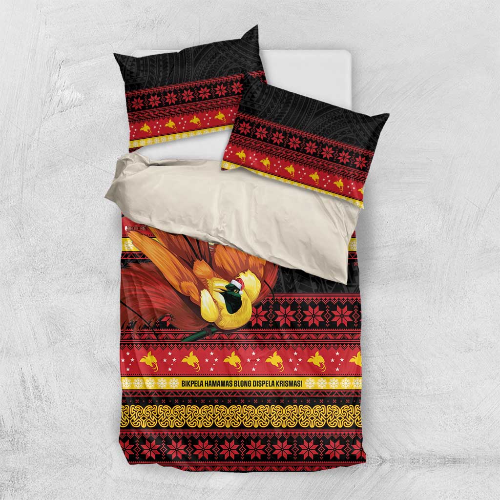 Papua New Guinea Christmas Bedding Set Bikpela hamamas blong dispela Krismas - Polynesian Pride