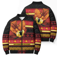 Papua New Guinea Christmas Bomber Puffer Jacket Bikpela hamamas blong dispela Krismas - Polynesian Pride