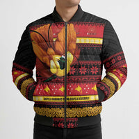 Papua New Guinea Christmas Bomber Puffer Jacket Bikpela hamamas blong dispela Krismas - Polynesian Pride
