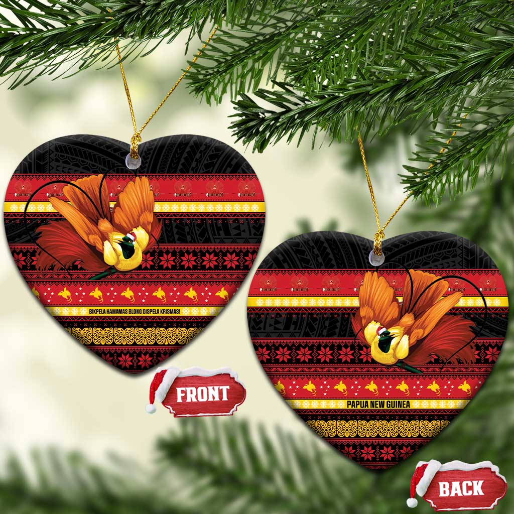Papua New Guinea Christmas Ceramic Ornament Bikpela hamamas blong dispela Krismas - Polynesian Pride