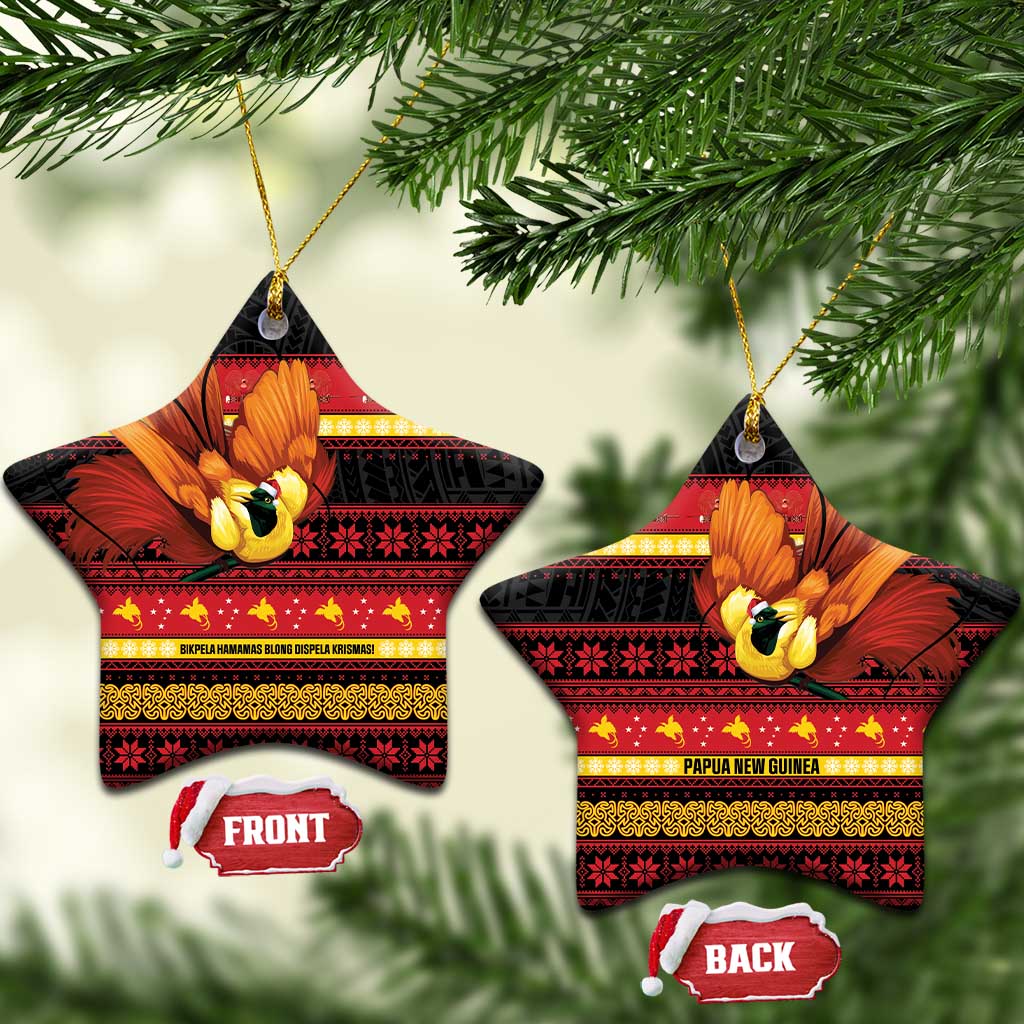 Papua New Guinea Christmas Ceramic Ornament Bikpela hamamas blong dispela Krismas - Polynesian Pride