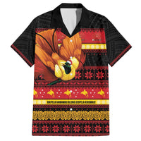 Papua New Guinea Christmas Family Matching Off The Shoulder Long Sleeve Dress and Hawaiian Shirt Bikpela hamamas blong dispela Krismas - Polynesian Pride