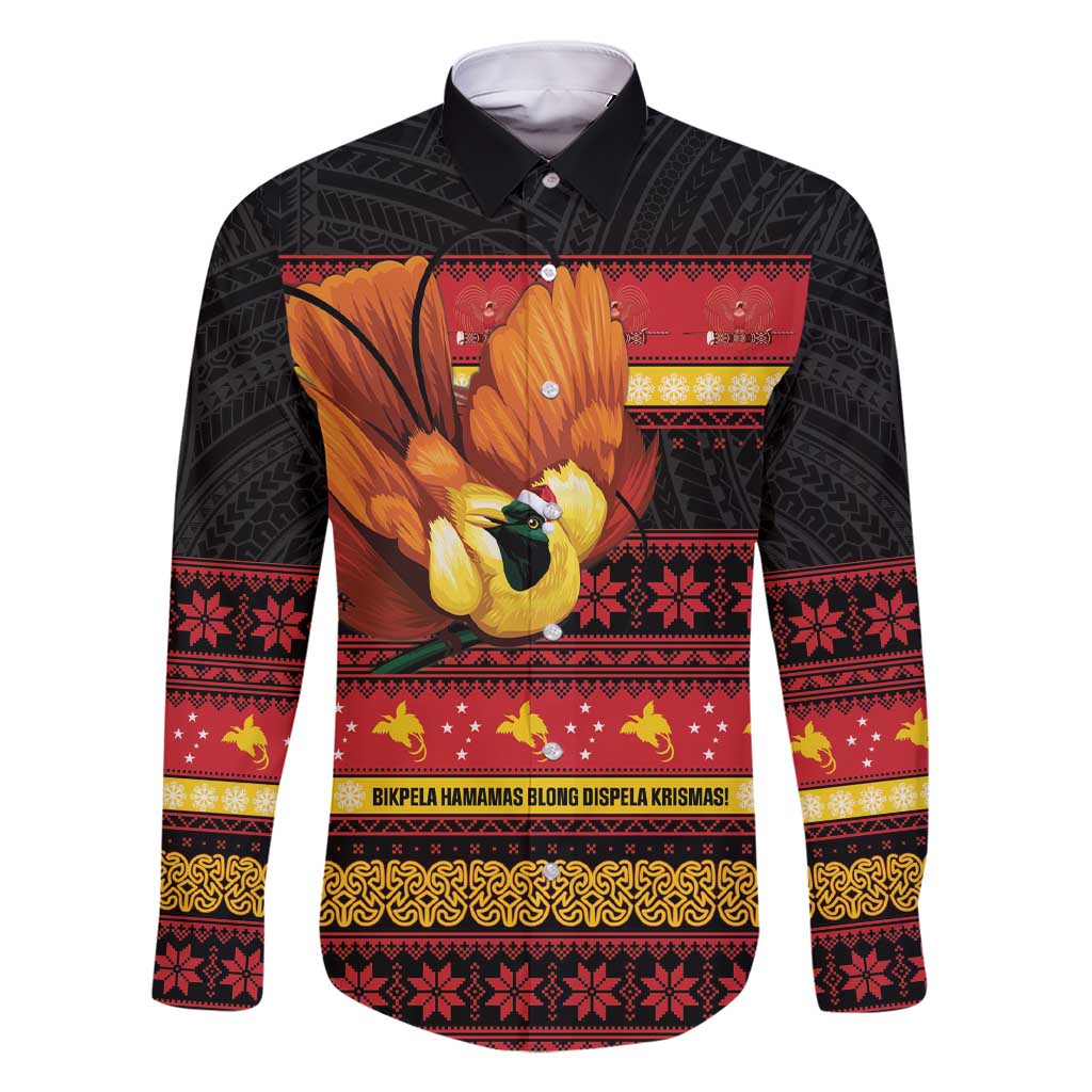 Papua New Guinea Christmas Family Matching Short Sleeve Bodycon Dress and Hawaiian Shirt Bikpela hamamas blong dispela Krismas - Polynesian Pride