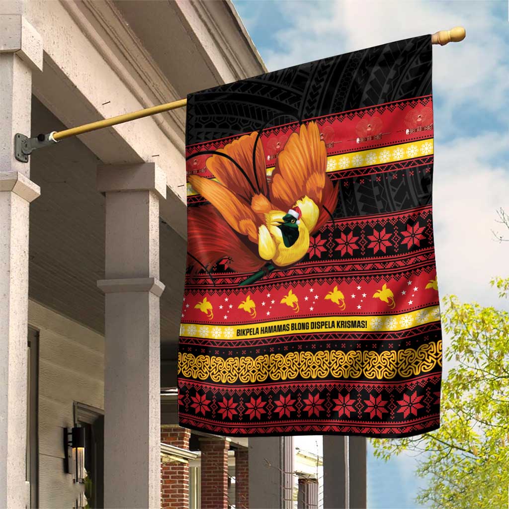 Papua New Guinea Christmas Garden Flag Bikpela hamamas blong dispela Krismas - Polynesian Pride