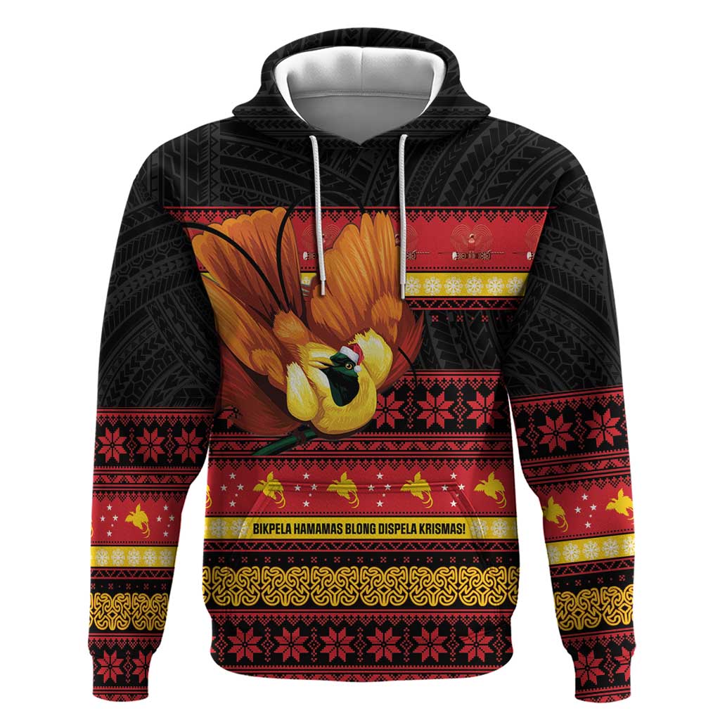 Papua New Guinea Christmas Hoodie Bikpela hamamas blong dispela Krismas - Polynesian Pride