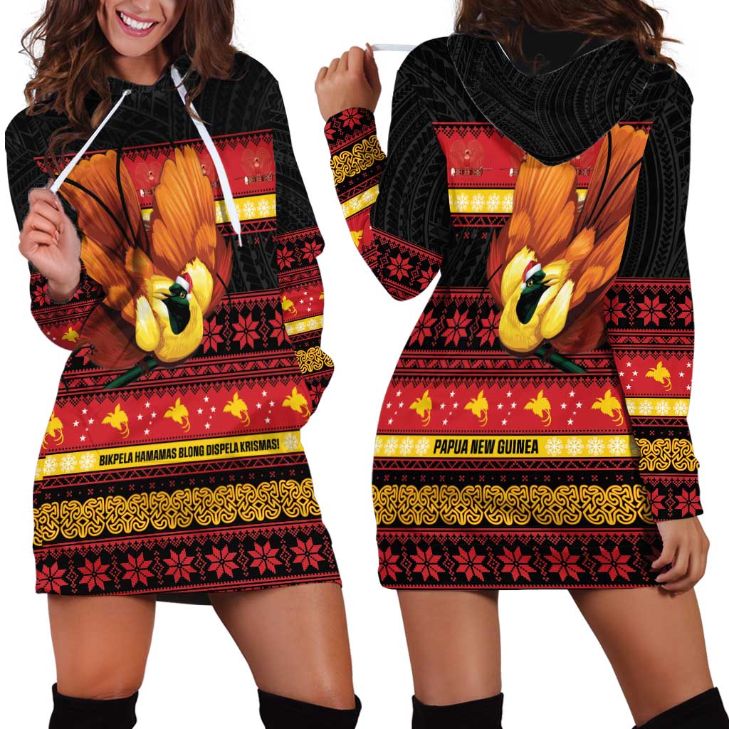 Papua New Guinea Christmas Hoodie Dress Bikpela hamamas blong dispela Krismas - Polynesian Pride