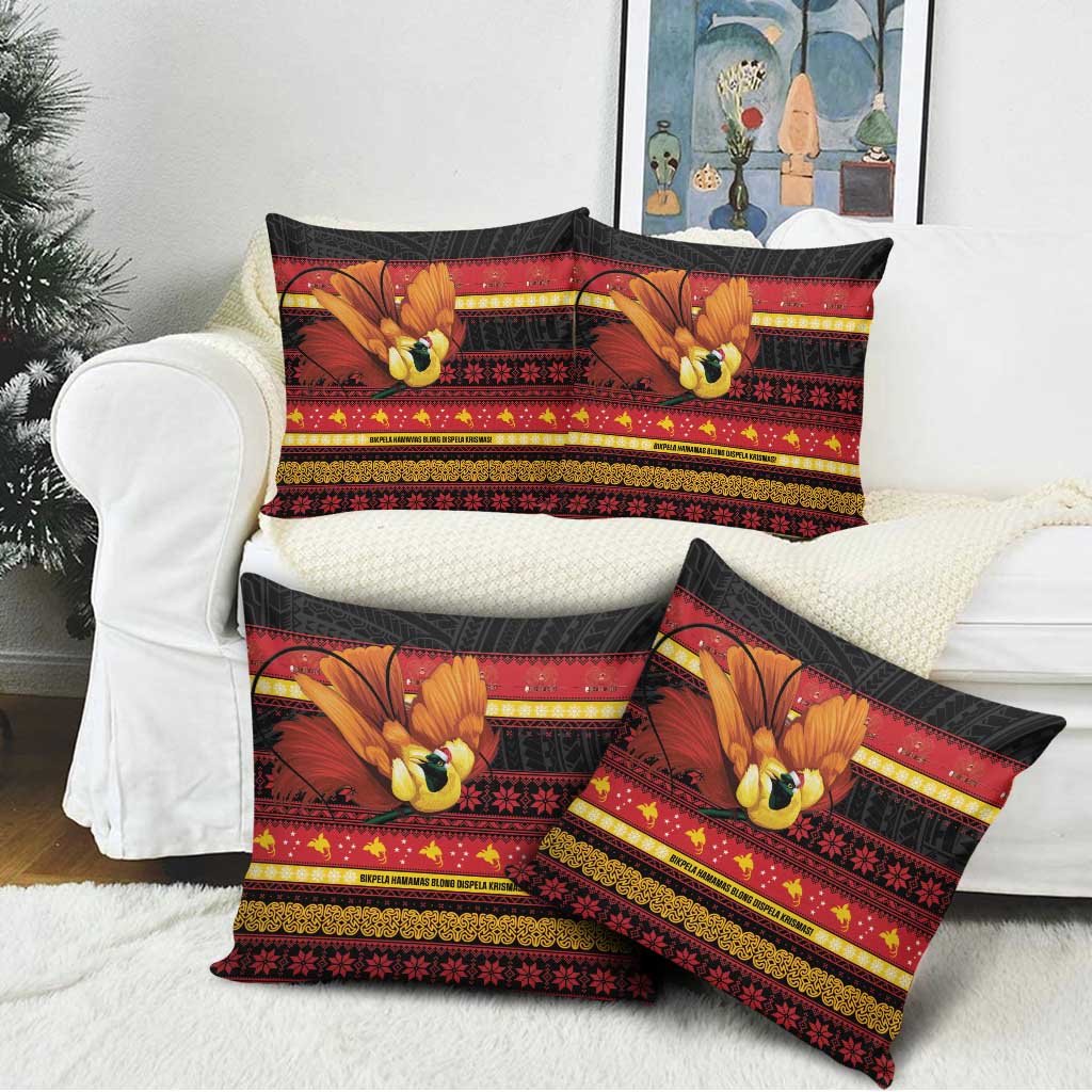 Papua New Guinea Christmas Pillow Cover Bikpela hamamas blong dispela Krismas - Polynesian Pride