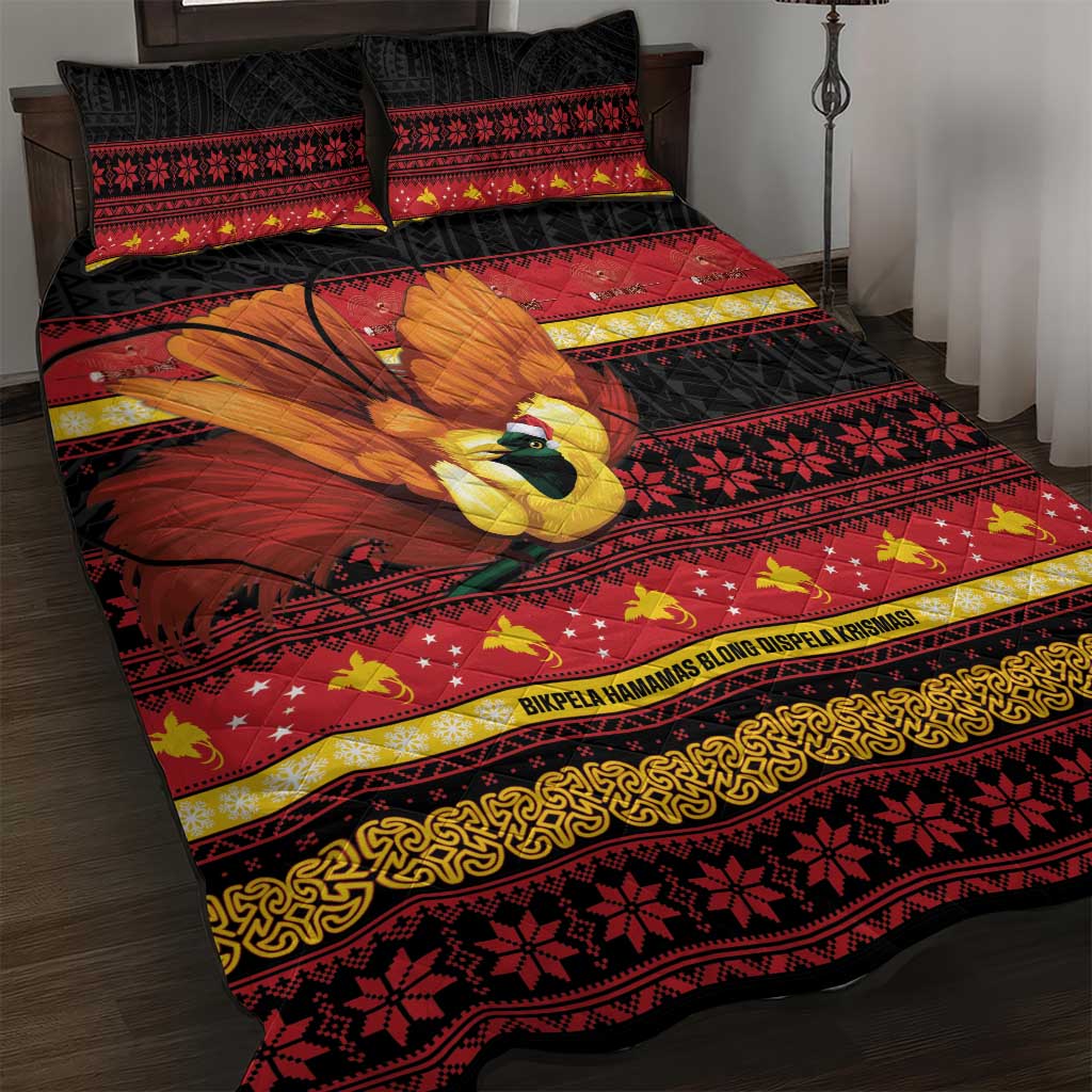 Papua New Guinea Christmas Quilt Bed Set Bikpela hamamas blong dispela Krismas - Polynesian Pride