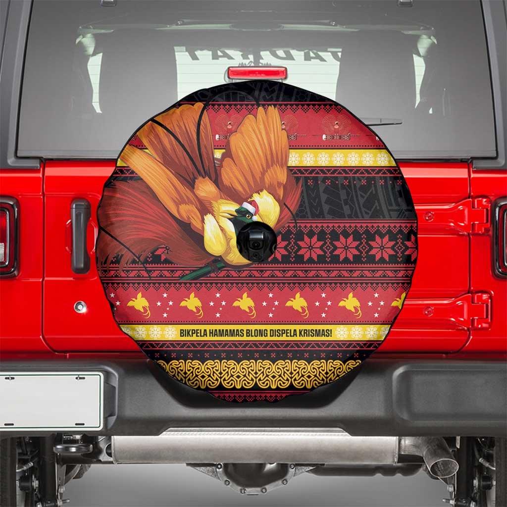 Papua New Guinea Christmas Spare Tire Cover Bikpela hamamas blong dispela Krismas - Polynesian Pride