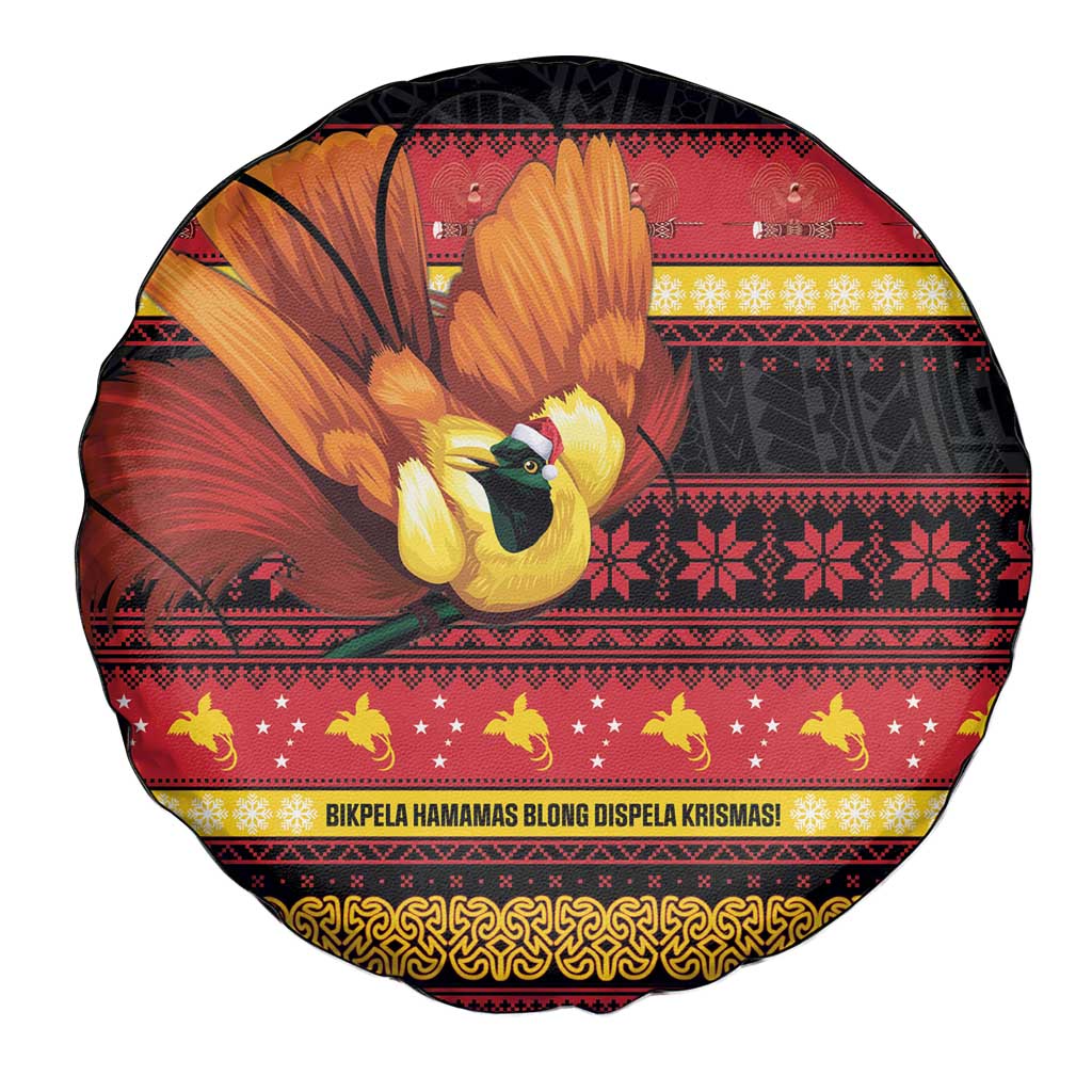 Papua New Guinea Christmas Spare Tire Cover Bikpela hamamas blong dispela Krismas - Polynesian Pride
