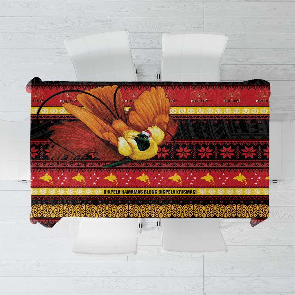 Papua New Guinea Christmas Tablecloth Bikpela hamamas blong dispela Krismas - Polynesian Pride