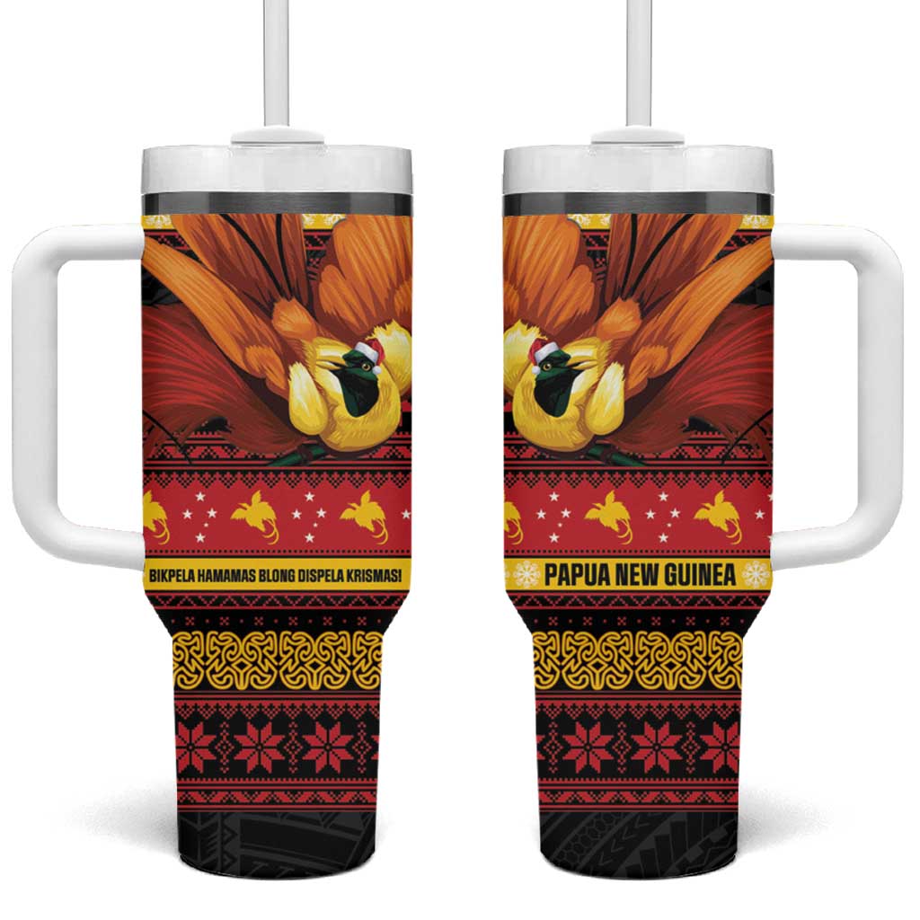 Papua New Guinea Christmas Tumbler With Handle Bikpela hamamas blong dispela Krismas - Polynesian Pride