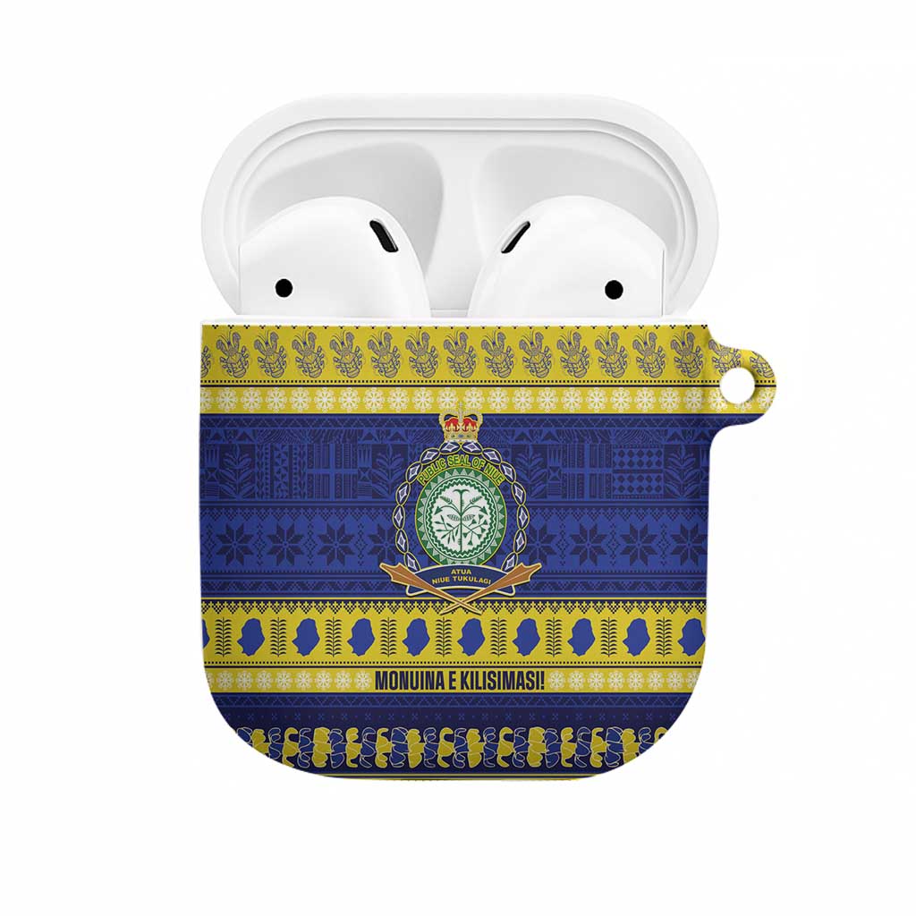 Niue Christmas AirPods Case Monuina e Kilisimasi Hiapo Motifs - Polynesian Pride