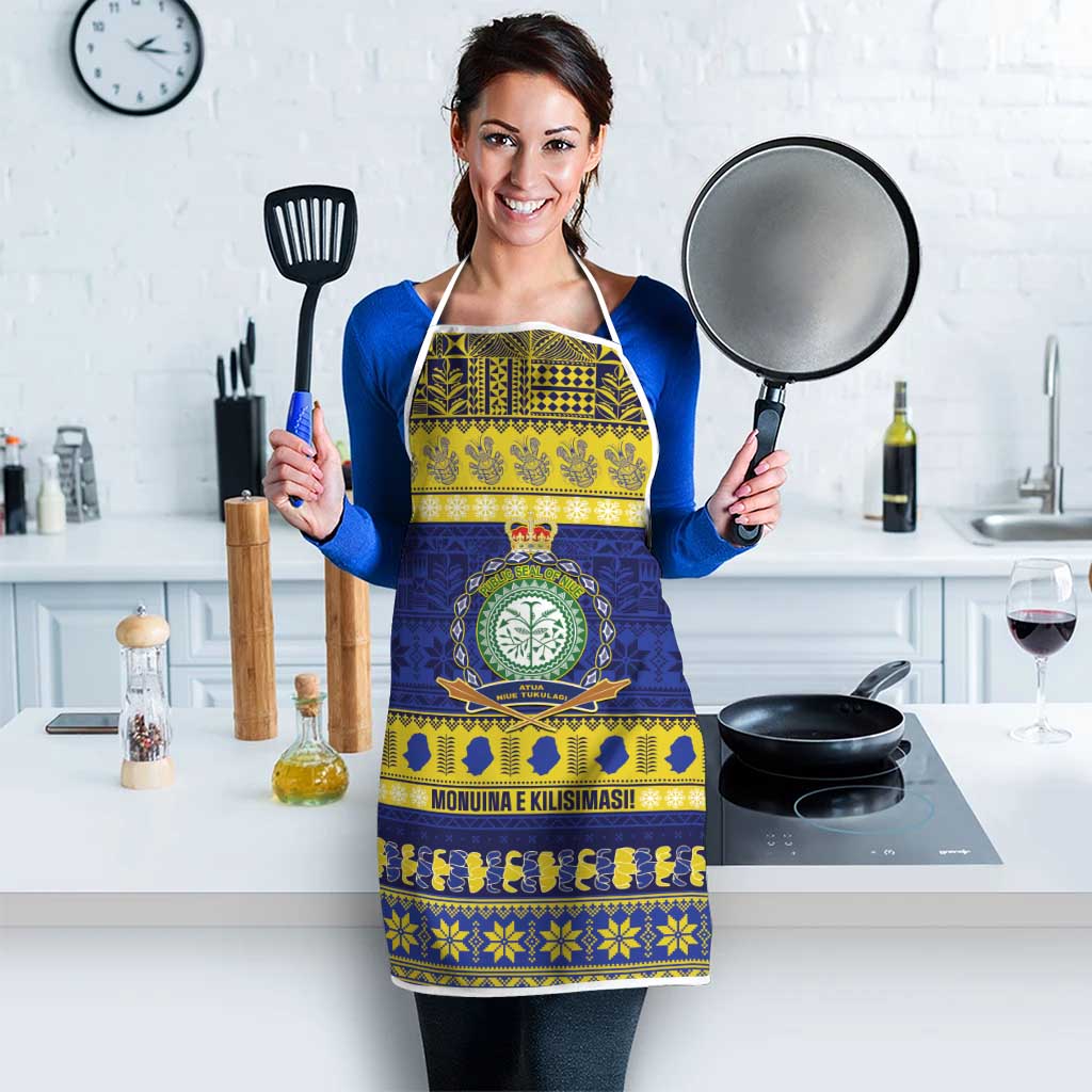 Niue Christmas Apron Monuina e Kilisimasi Hiapo Motifs - Polynesian Pride