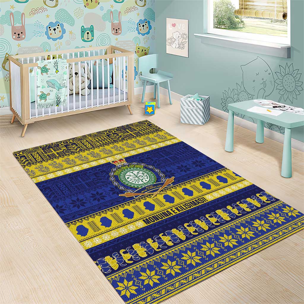 Niue Christmas Area Rug Monuina e Kilisimasi Hiapo Motifs - Polynesian Pride