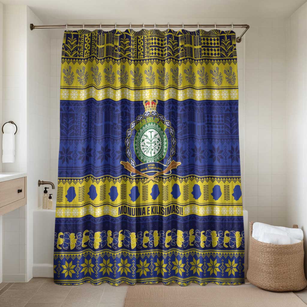 Niue Christmas Bathroom Set Monuina e Kilisimasi Hiapo Motifs - Polynesian Pride