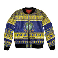 Niue Christmas Bomber Jacket Monuina e Kilisimasi Hiapo Motifs - Polynesian Pride